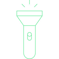 Flashlight icon single vector illustration