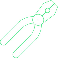 Pliers icon single vector illustration