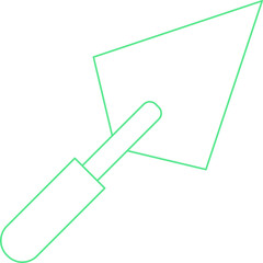 Plastering Trowel icon single vector illustration