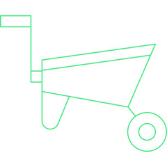 Wheelbarrow icon single vector illustration
