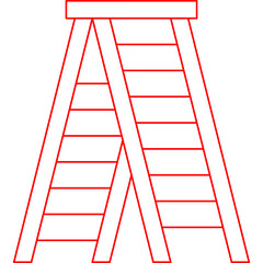 Stepladder icon single vector illustration