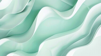 Obraz premium Abstract Mint Green Wave Wallpaper