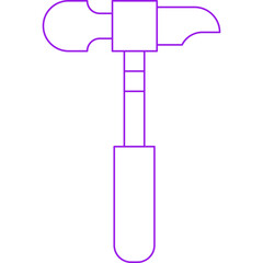 Hammer icon single vector illustration