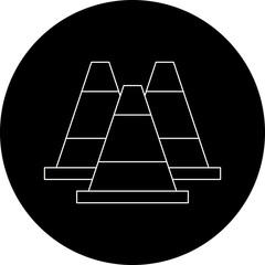 Cones Signal icon single vector illustration