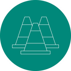 Cones Signal icon single vector illustration