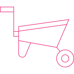 Wheelbarrow icon single vector illustration