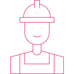 Builder icon single vector illustration