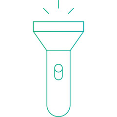 Flashlight icon single vector illustration