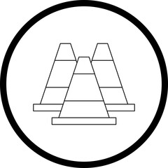 Cones Signal icon single vector illustration