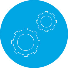 Gear Wheel Drawing icon single vector illustration