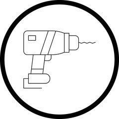Electric Drill icon single vector illustration