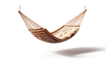 A cozy swing chair hanging from a window in a beautifully decorated room , Rattan cocoon chair on the terrace, a place to relax , A chair with pillows in a room hanging , A cozy hanging chair 
