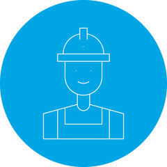 Builder icon single vector illustration