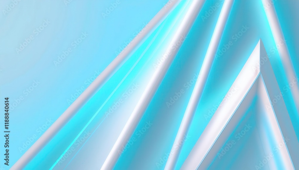 Aufkleber minimalist abstract geometric pattern with overlapping translucent blue and white shapes, ideal for modern design backdrops and branding