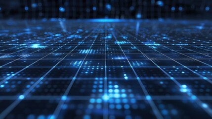 Abstract Digital Grid Wallpaper