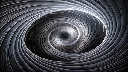 Fototapeta premium Abstract swirling vortex in monochrome