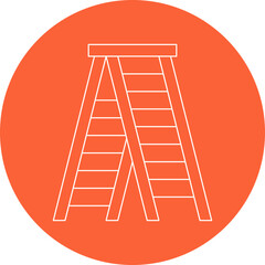 Stepladder icon single vector illustration