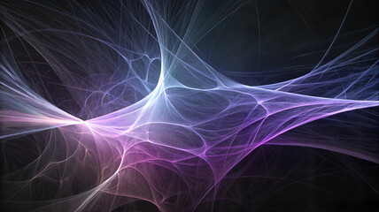 Obraz premium Purple and blue swirling light streaks in a dark void