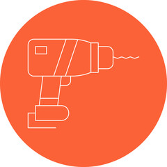 Electric Drill icon single vector illustration