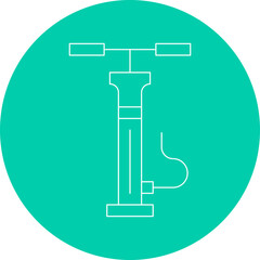 Hand Air Pump icon single vector illustration