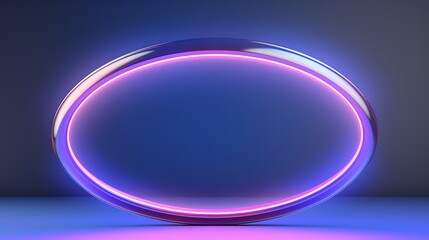 Obraz premium Circular frame with subtle gradients and decorative edges.