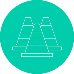 Cones Signal icon single vector illustration