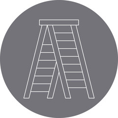 Stepladder icon single vector illustration
