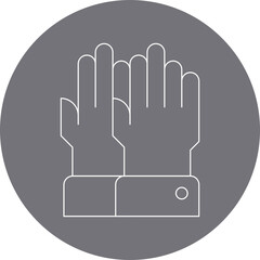 Working Gloves icon single vector illustration