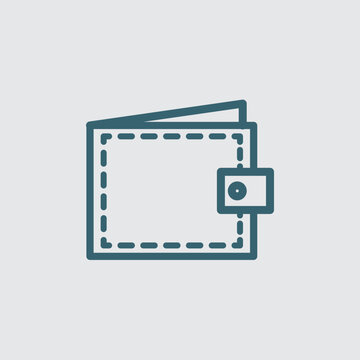 Wallet icon symbol line vectori white background