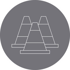 Cones Signal icon single vector illustration