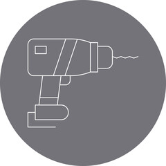Electric Drill icon single vector illustration