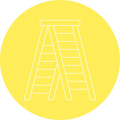 Stepladder icon single vector illustration