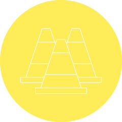 Cones Signal icon single vector illustration