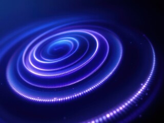 Fototapeta premium Vibrant Blue Spiral Light Art