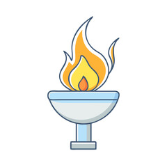 eternal flame vector icon, eternal flame vector illustration - simple illustration of eternal flame, perfect for logos,and eternal flame -themed designs.