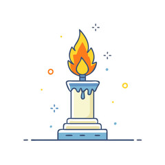 eternal flame vector icon, eternal flame vector illustration - simple illustration of eternal flame, perfect for logos,and eternal flame -themed designs.