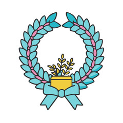 Obraz premium memorial wreath vector icon, memorial wreath vector illustration - simple illustration of memorial wreath, perfect for logos,and memorial wreath -themed designs.