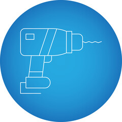 Electric Drill icon single vector illustration