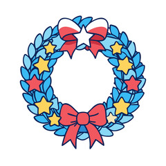 patriot wreath vector icon, patriot wreath vector illustration - simple illustration of patriot wreath, perfect for logos,and patriot wreath -themed designs.