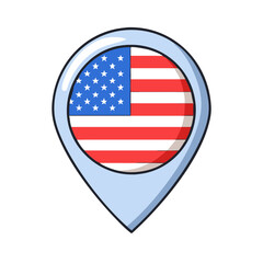 american flag pin. vector icon, american flag pin. vector illustration - simple illustration of american flag pin., perfect for logos,and american flag pin.-themed designs.