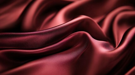 Obraz premium Luxurious Red Satin Fabric Drape Abstract Background Texture
