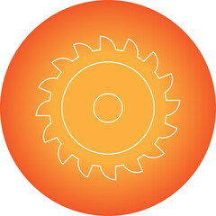 Circular Saw icon single vector illustration