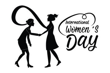 women forming a glowing infinity symbol