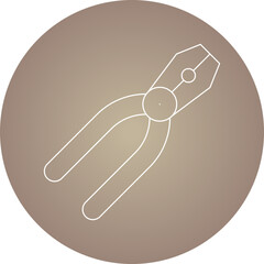 Pliers icon single vector illustration