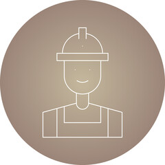 Builder icon single vector illustration