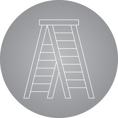 Stepladder icon single vector illustration