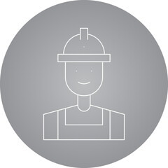 Builder icon single vector illustration