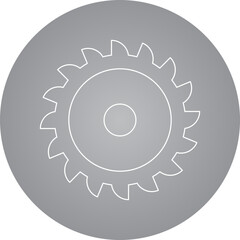 Circular Saw icon single vector illustration