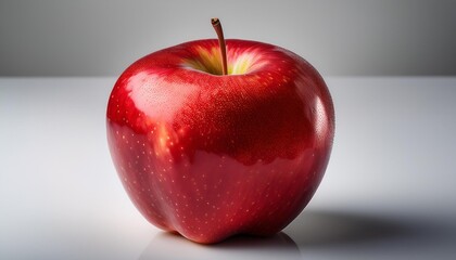 red apple on black background