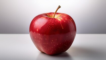red apple isolated on black